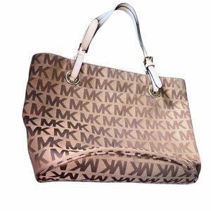 Michael Kors Tan and Brown Logo Tote